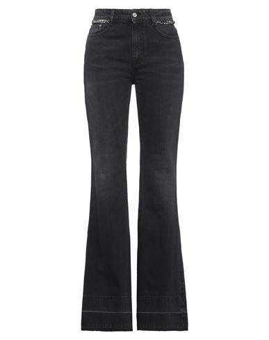 Shop Stella Mccartney Woman Jeans Black Size 29 Cotton, Polyester, Viscose, Polyurethane Resin, Metal