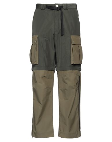 Shop Moncler X Pharrel Williams Man Pants Military Green Size 34 Polyester, Cotton, Polyamide