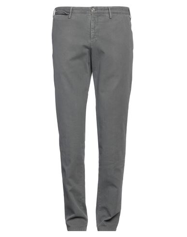 Pt Torino Man Pants Lead Size 33 Cotton, Elastane In Grey