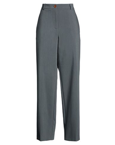 Alysi Crème Woman Pants Dark Green Size 6 Polyester, Viscose, Elastane In Gray