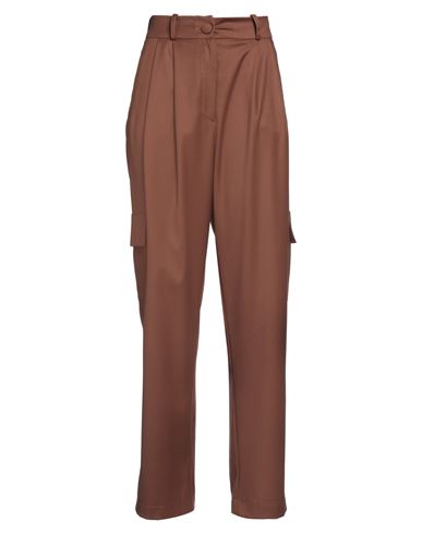Shop Actualee Woman Pants Brown Size 10 Polyester, Rayon, Elastane