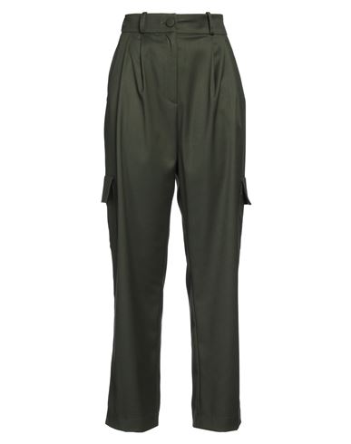 Shop Actualee Woman Pants Green Size 10 Polyester, Rayon, Elastane