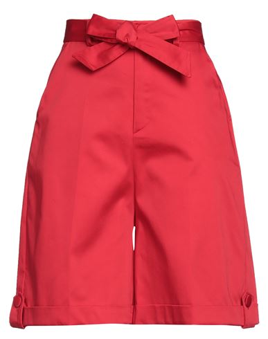 Shop Cristinaeffe Woman Shorts & Bermuda Shorts Red Size 6 Cotton, Elastane