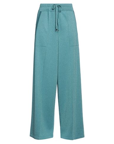 Shop Circus Hotel Woman Pants Turquoise Size 6 Viscose, Polyamide, Metallic Fiber, Polyester In Blue