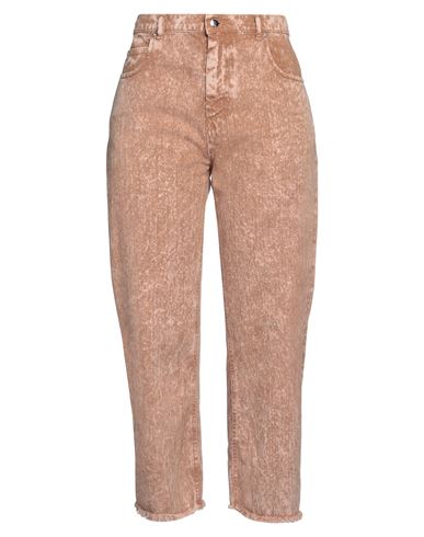 Shop Marni Woman Jeans Camel Size 8 Cotton In Beige