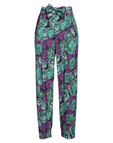 8pm Woman Pants Green Size S Rayon, Polyester In Multi