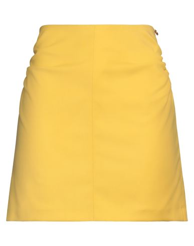 Shop Liu •jo Woman Mini Skirt Yellow Size 6 Polyester, Viscose, Elastane