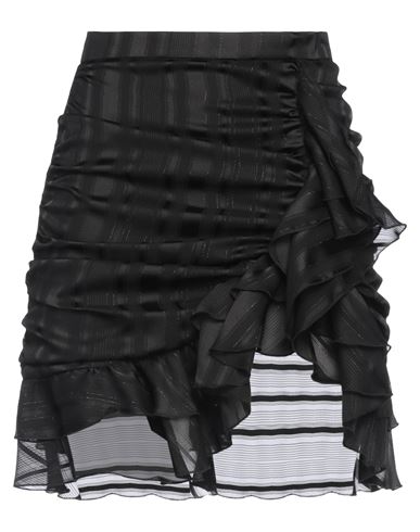 Actualee Woman Mini Skirt Black Size 6 Polyester