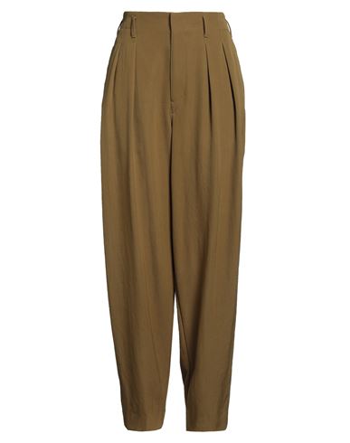 Lemaire Pleated Wool-gabardine Tapered Trousers In Green