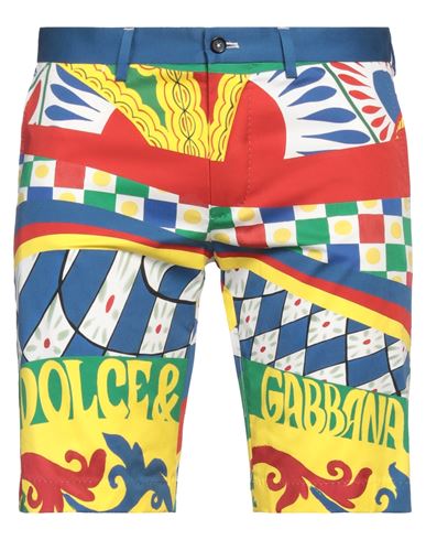 Dolce & Gabbana Man Shorts & Bermuda Shorts Red Size 36 Cotton, Elastane