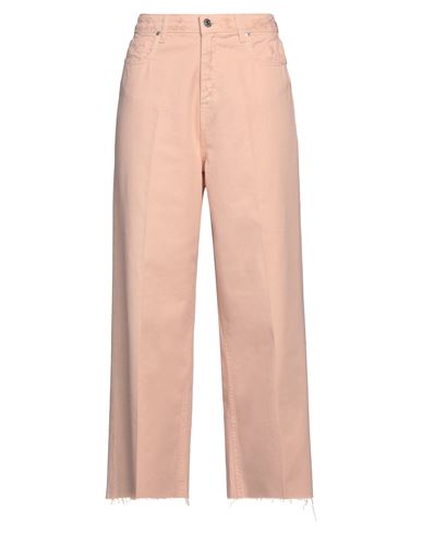 Shop Vicolo Woman Jeans Light Pink Size L Cotton