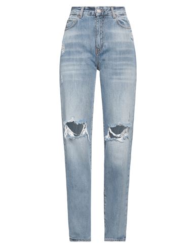 Pinko Woman Jeans Blue Size 26 Cotton In Blue