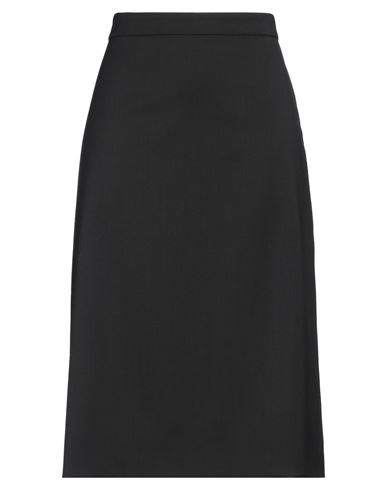 Shop Valentino Garavani Woman Midi Skirt Black Size 6 Virgin Wool, Elastane