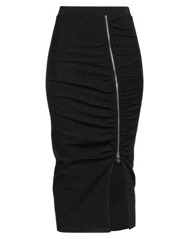 Karl Lagerfeld Woman Midi Skirt Black Size S Polyester, Lurex, Elastane