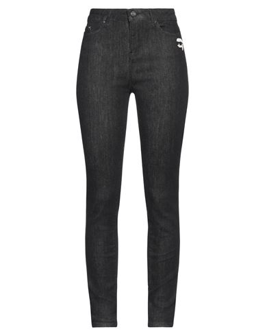 Shop Karl Lagerfeld Woman Jeans Black Size 26 Cotton, Polyester, Elastane