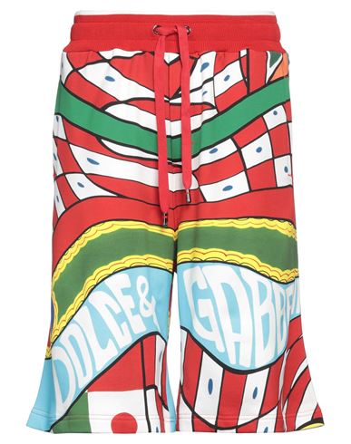 Shop Dolce & Gabbana Man Cropped Pants Red Size 34 Cotton, Elastane