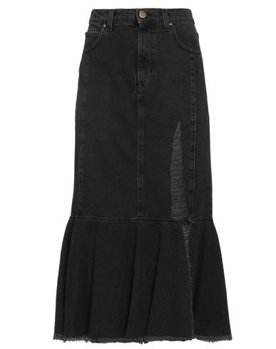 Pinko Woman Denim Skirt Black Size 4 Cotton