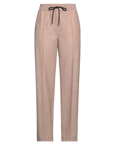 Shop Solotre Woman Pants Light Brown Size 6 Polyester, Virgin Wool, Elastane, Cotton In Beige