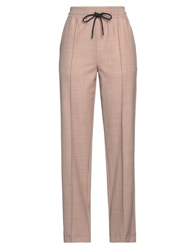 Shop Solotre Woman Pants Beige Size 4 Polyester, Virgin Wool, Elastane, Cotton