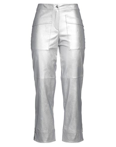 Kaos Jeans Woman Pants Silver Size 10 Polyurethane, Viscose