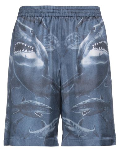 Burberry Man Shorts & Bermuda Shorts Blue Size S Silk