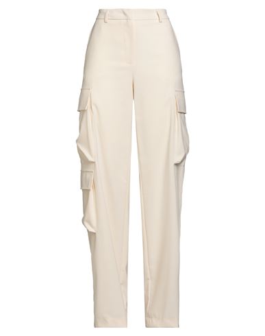 Icona By Kaos Woman Pants Cream Size 6 Polyester, Viscose, Wool, Elastane In White