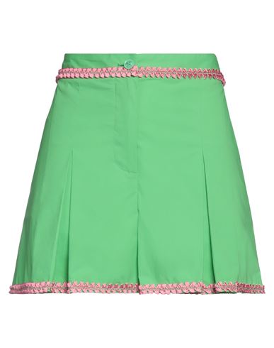 Boutique Moschino Woman Shorts & Bermuda Shorts Light Green Size 8 Cotton, Elastane