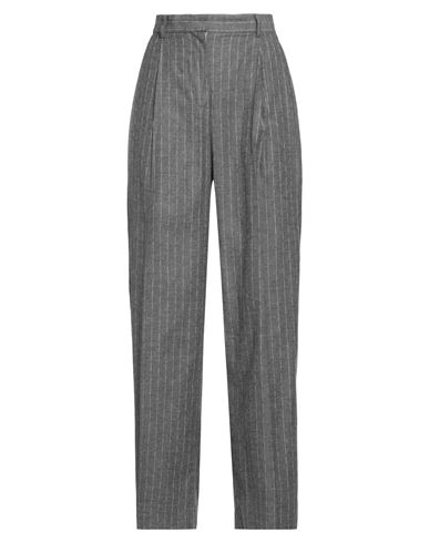 Shop Emma & Gaia Woman Pants Grey Size 6 Cotton, Viscose, Wool