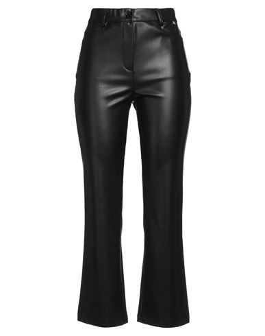 Kocca Woman Pants Black Size 8 Polyurethane, Polyester