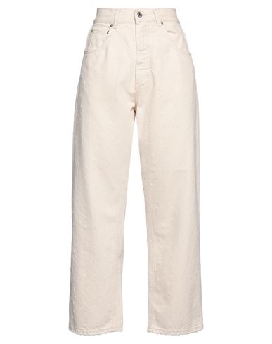Grifoni Woman Jeans Cream Size 29 Cotton In White
