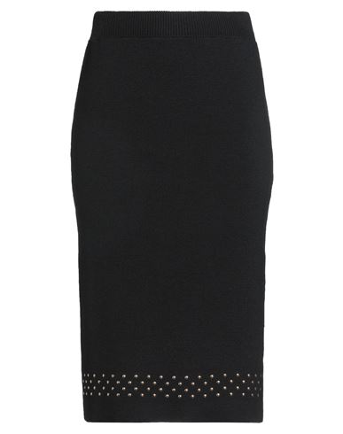 Simona Corsellini Woman Midi Skirt Black Size M Virgin Wool, Acrylic