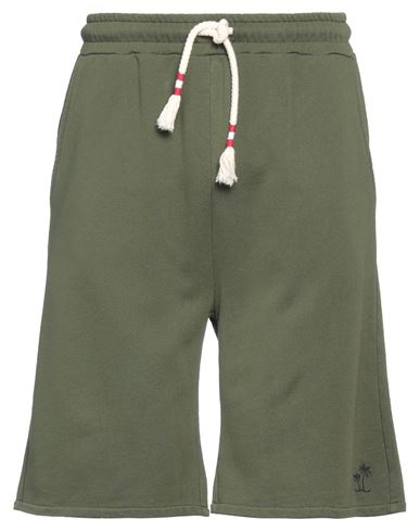 Mc2 Saint Barth Man Shorts & Bermuda Shorts Military Green Size Xl Cotton