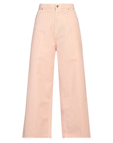 Vicolo Woman Jeans Blush Size L Cotton In Pink