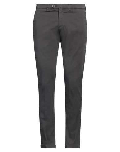 Shop B Settecento Man Pants Lead Size 34 Cotton, Elastane In Grey