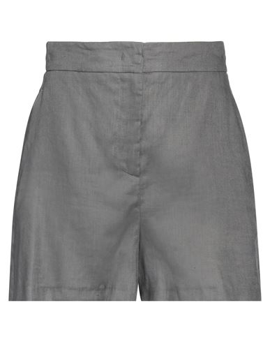 Blanca Vita Woman Shorts & Bermuda Shorts Grey Size 2 Linen In Gray