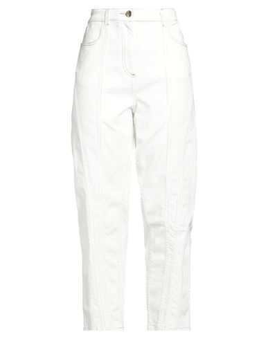 Shop Missoni Woman Jeans White Size 8 Cotton, Elastane