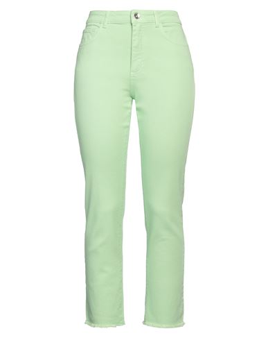 Emme By Marella Woman Jeans Light Green Size 6 Cotton, Elastane