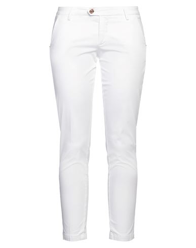 Entre Amis Woman Pants White Size 31 Cotton, Elastane