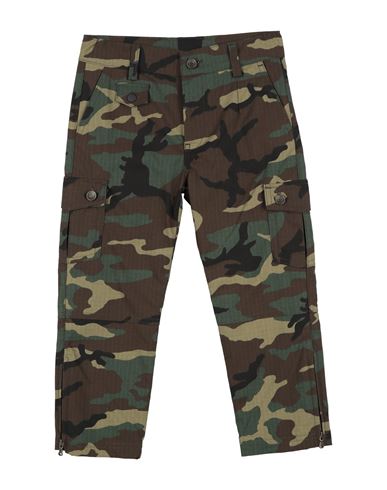 Dolce & Gabbana Toddler Boy Pants Military Green Size 3 Cotton, Polyester, Zamak In Green