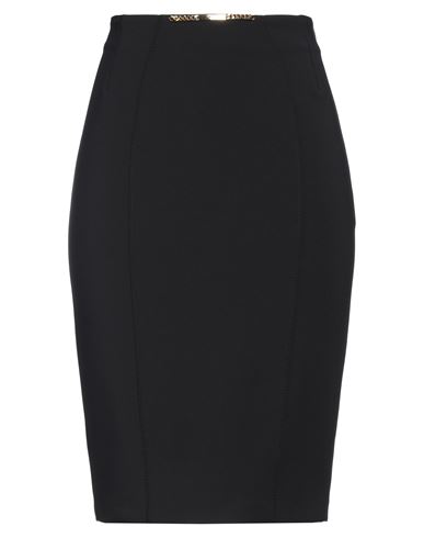 Elisabetta Franchi Woman Midi Skirt Black Size 12 Polyester, Elastane