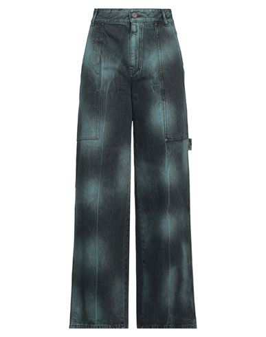 Shop Stella Mccartney Woman Jeans Deep Jade Size 27 Cotton, Polyester, Viscose, Polyurethane Resin In Green