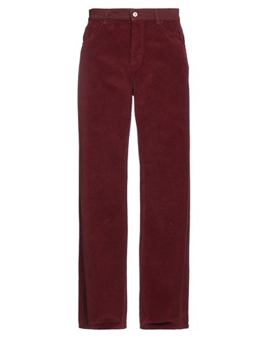 Shop Marcelo Burlon County Of Milan Marcelo Burlon Man Pants Burgundy Size 30 Cotton In Red