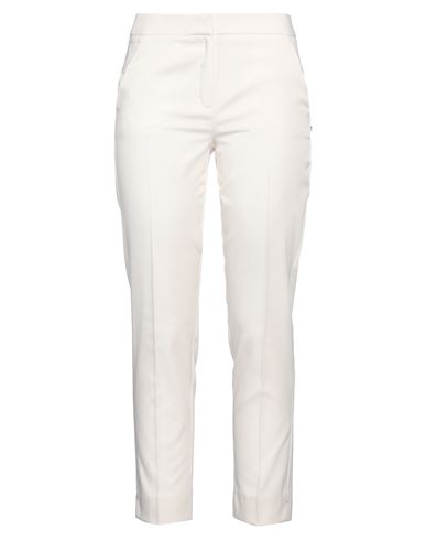 Emme By Marella Woman Pants Cream Size 4 Polyester, Viscose, Elastane In White