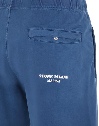 616X2 STONE ISLAND MARINA_'OLD' TREATMENT Fleece Bermuda Shorts ...