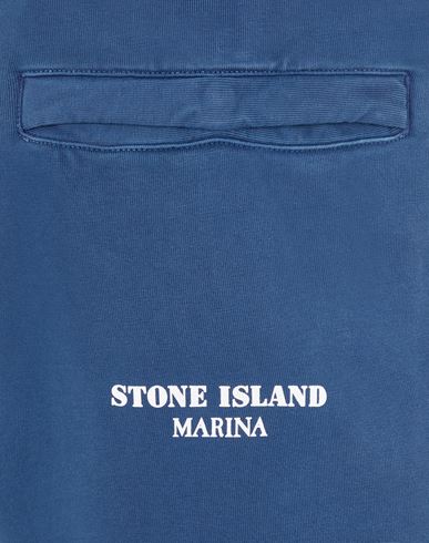 616X2 STONE ISLAND MARINA_'OLD' TREATMENT Fleece Bermuda Shorts ...