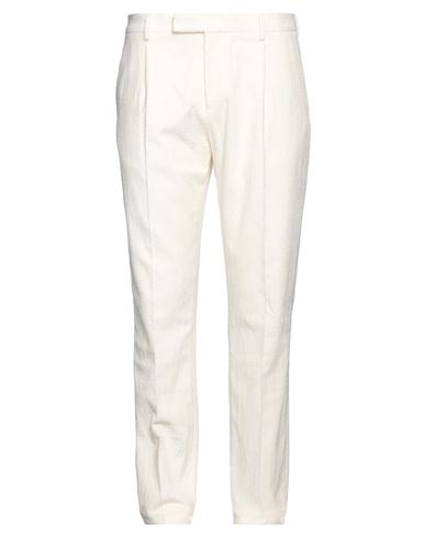 Shop Lardini Man Pants Cream Size 36 Viscose In White