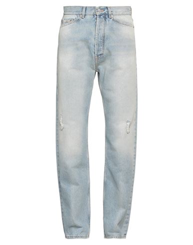 Shop Palm Angels Man Jeans Blue Size 34 Cotton