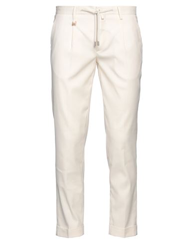 Shop Barbati Man Pants Ivory Size 32 Polyester, Linen, Viscose, Elastane In White