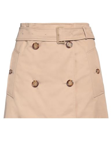 Burberry Woman Mini Skirt Beige Size 6 Cotton