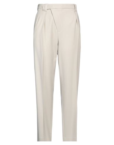 Shop Victoria Beckham Woman Pants Light Grey Size 10 Polyester, Virgin Wool, Elastane